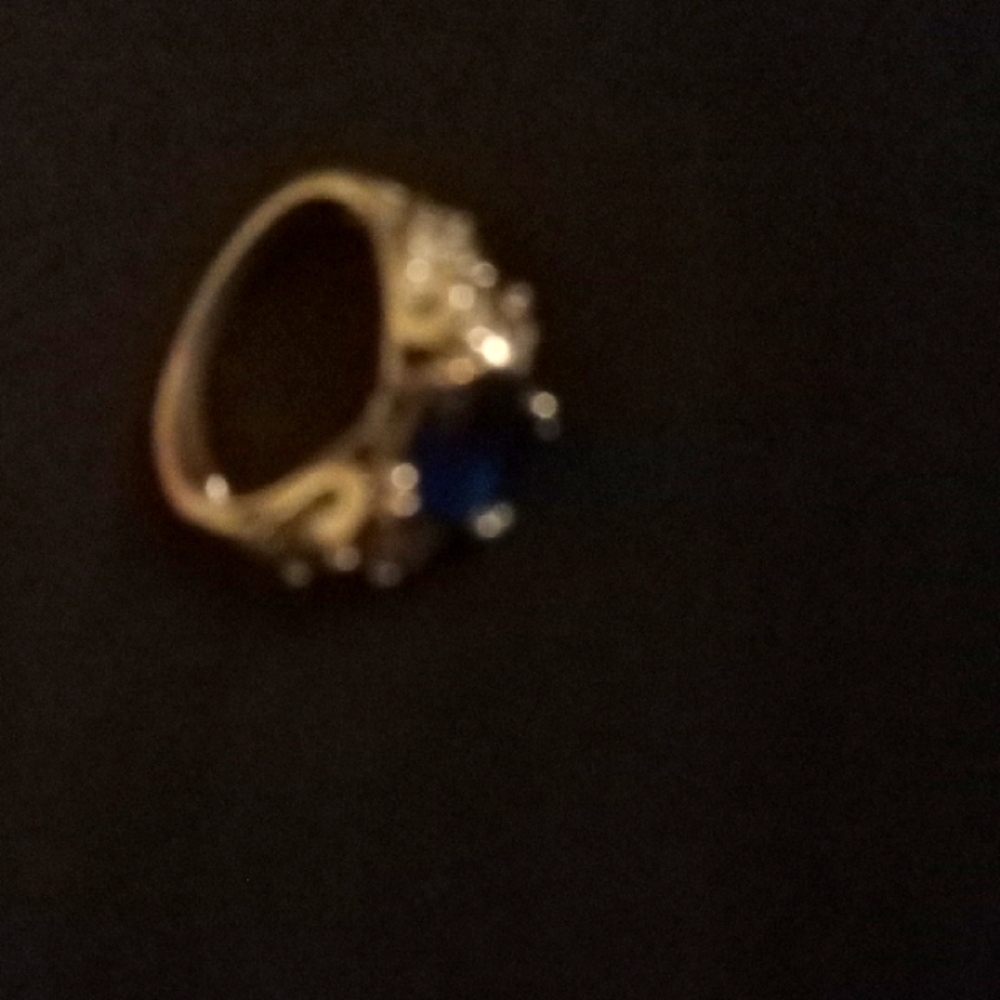 Gold Ring with Blue Stone